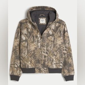 Hollister Hooded Camo Zip-Up Jacket